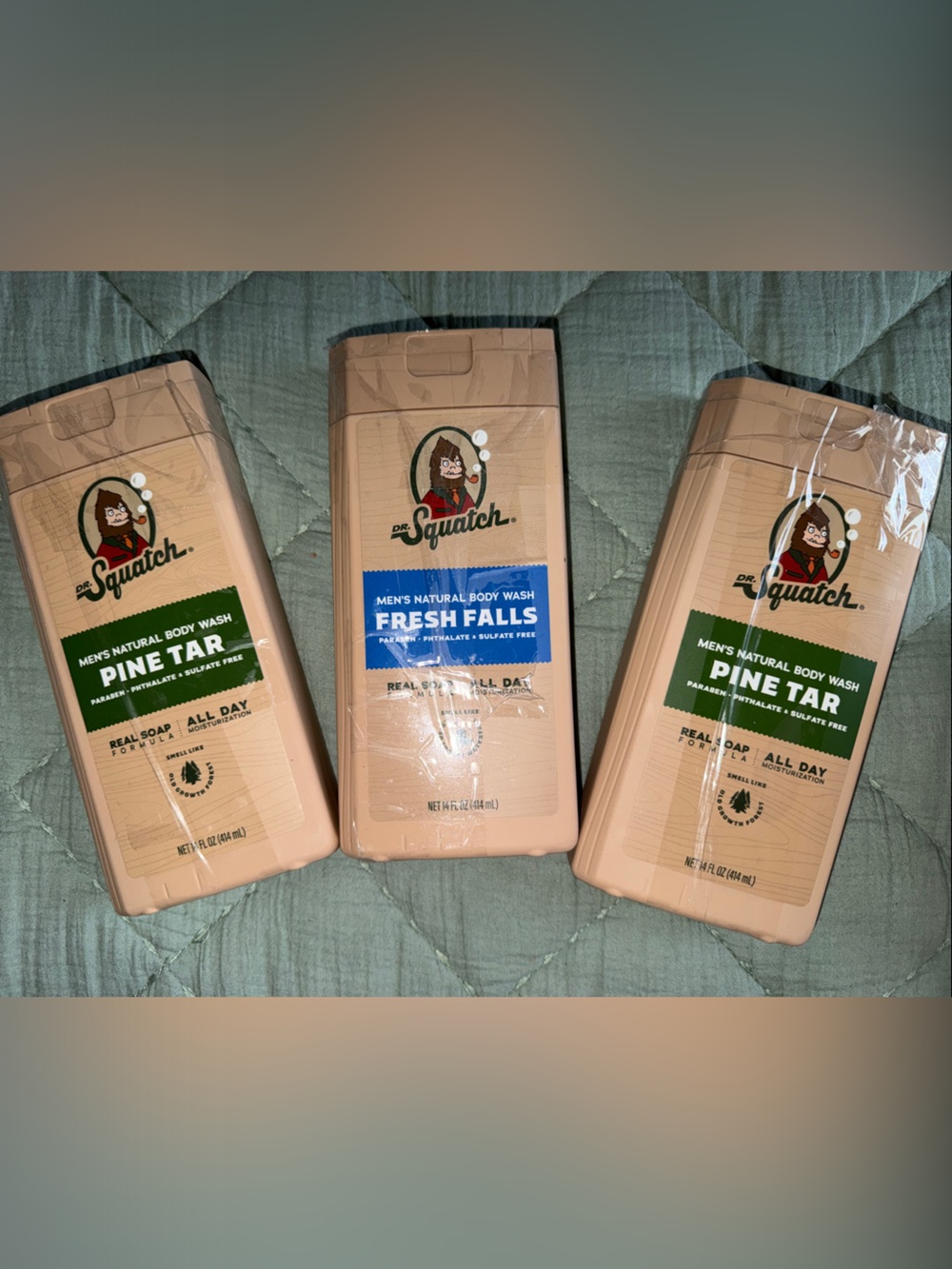 Men's Dr. Squatch Body Wash - Pine Tar & Fresh Falls RV:$45!